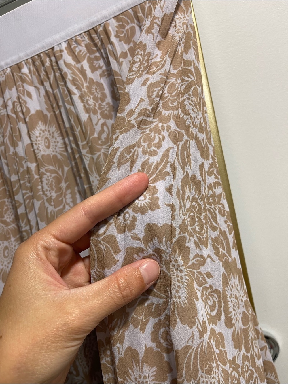 Aritzia Wilfred new twirl pleated skirt floral print lilac tone size XL - Picture 10 of 12